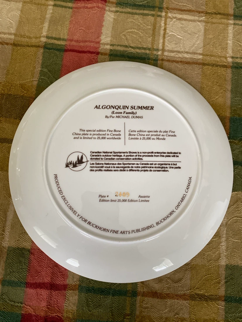 Loon Family Fine Bone China Plate by Michael Dumas - photo 3