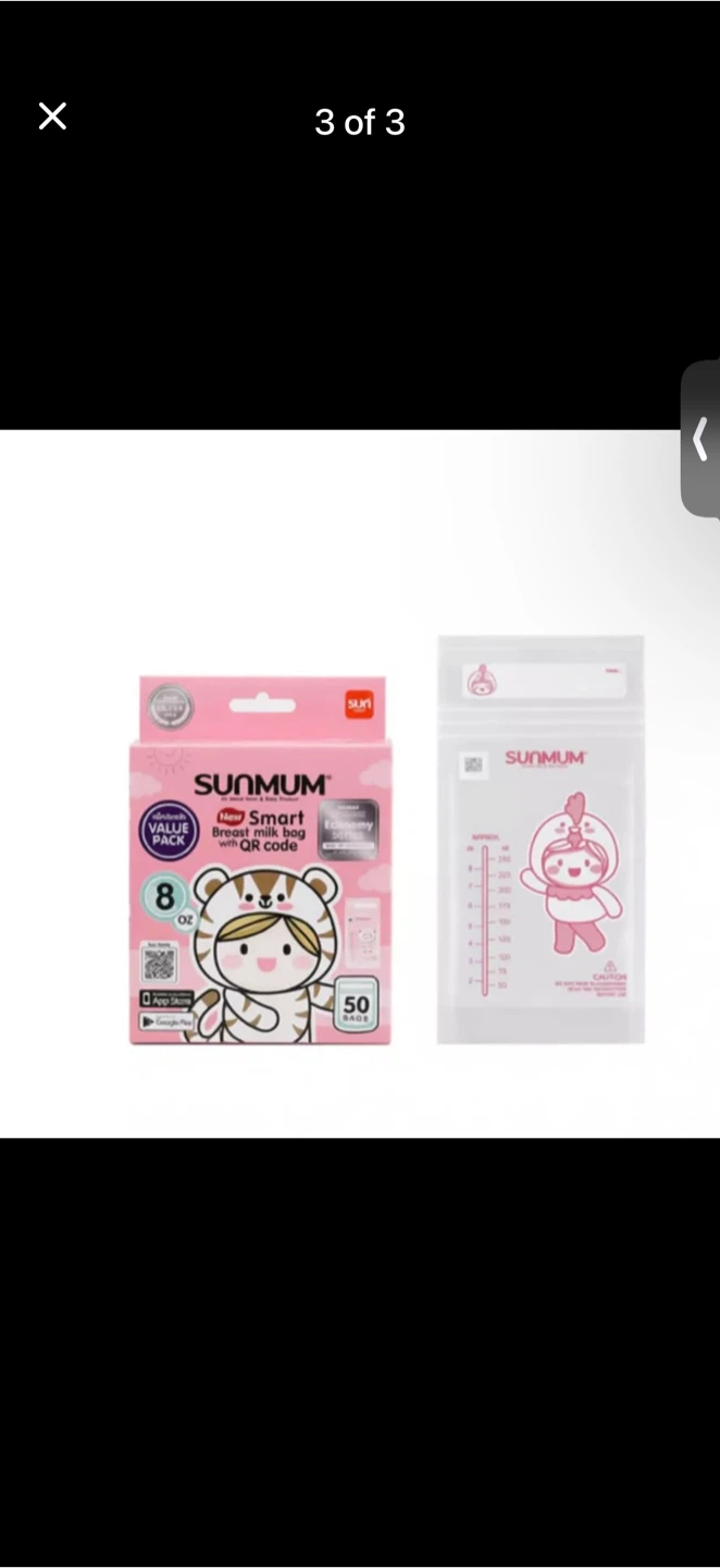 SUNMUM Smart Breast Milk Storage Bags - 50 Count