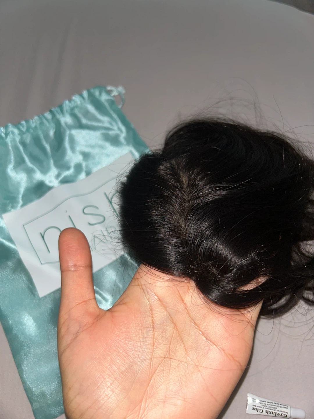 Nish Hair Natural Black Silk Base Hair Topper Extension - photo 3