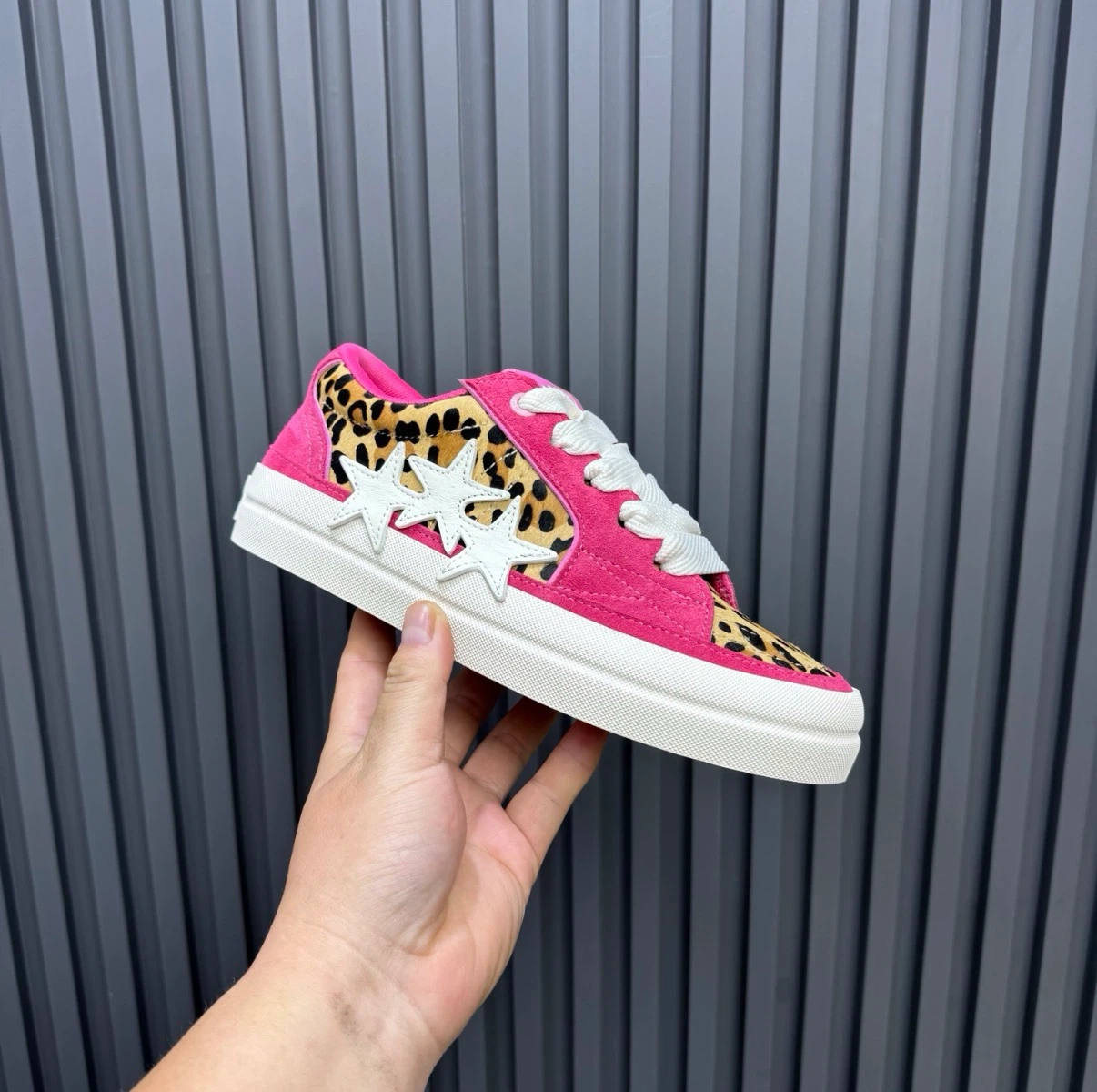 AMIRI Court Low Sneakers Pink Leopard Star Sz 35-46 - photo 2