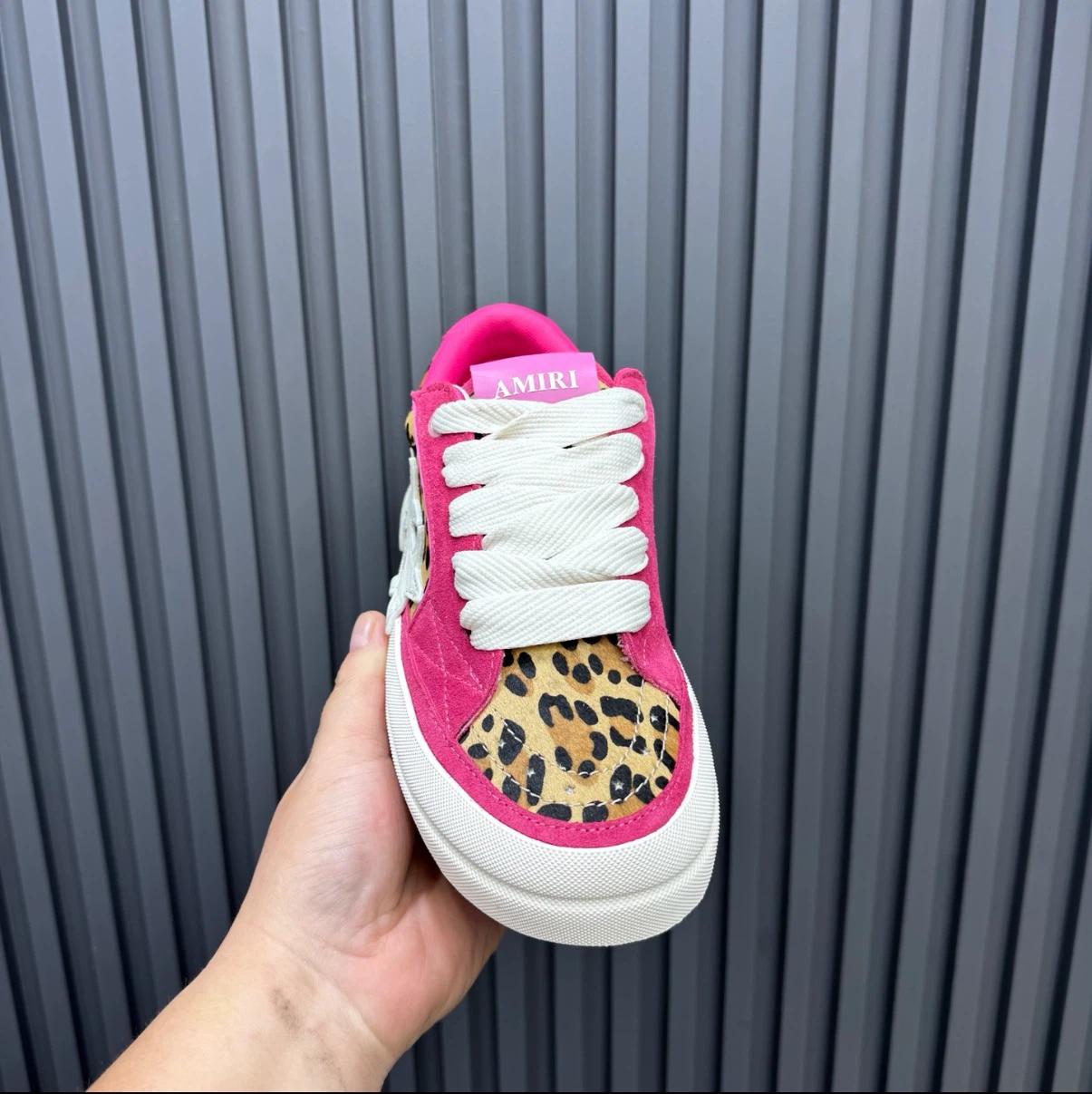 AMIRI Court Low Sneakers Pink Leopard Star Sz 35-46 - photo 4
