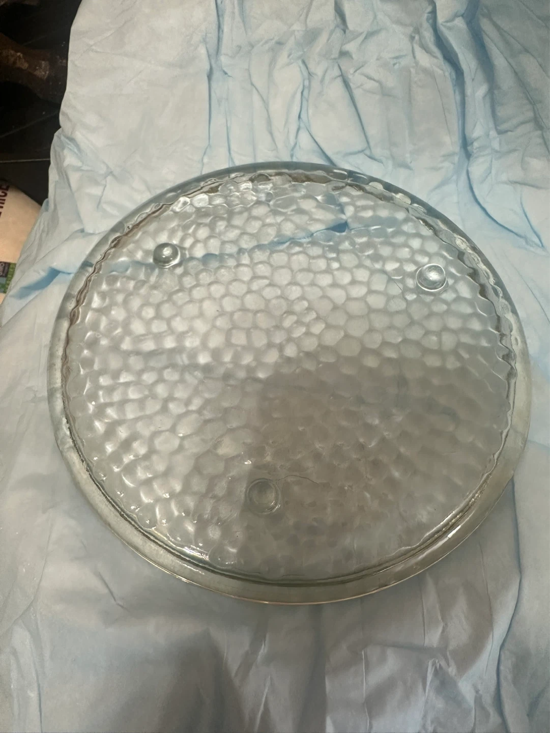 4 glass candle holder clear 6 inch