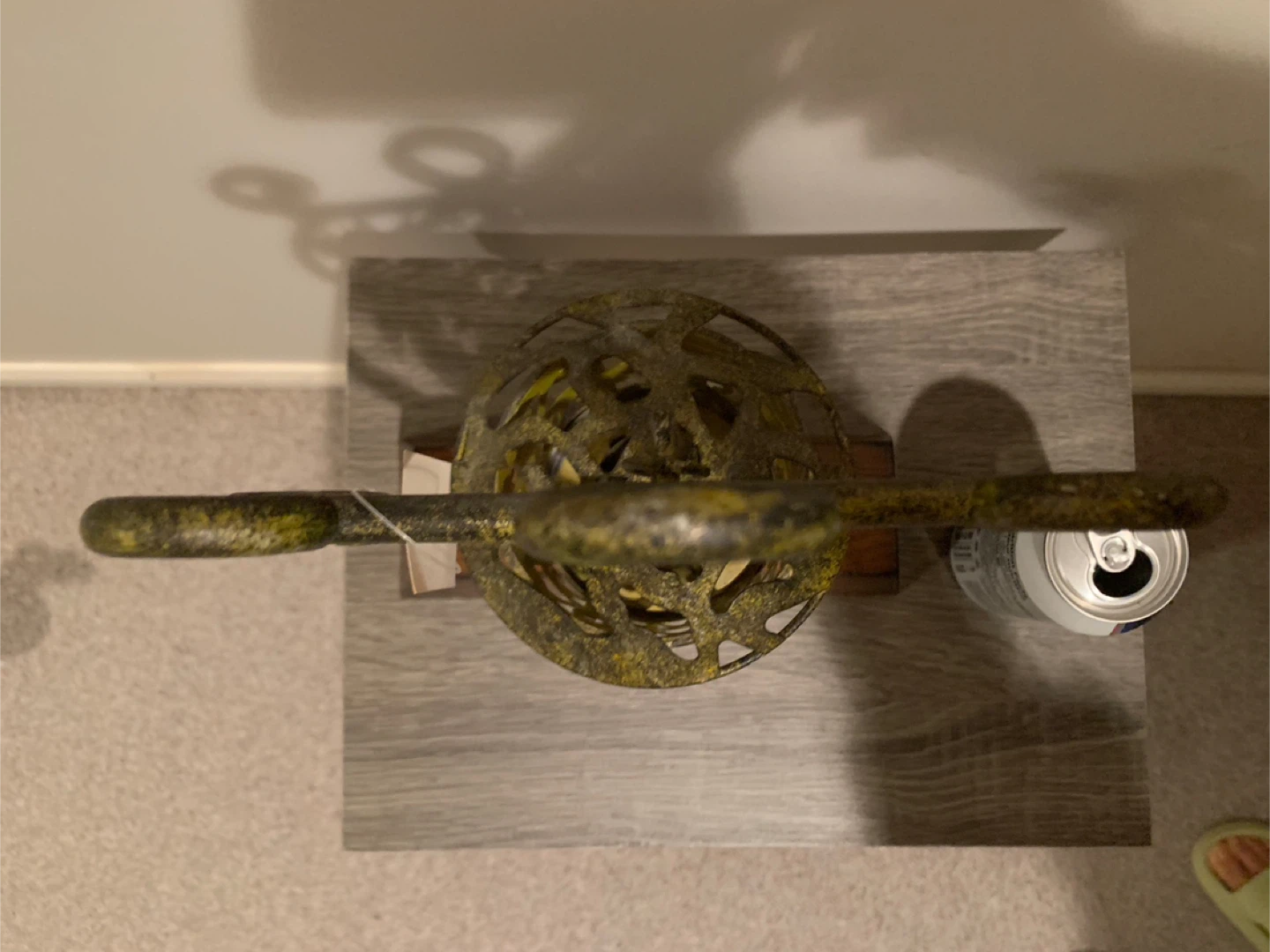 New-Vintage Metal Lantern with Wood Base - photo 2