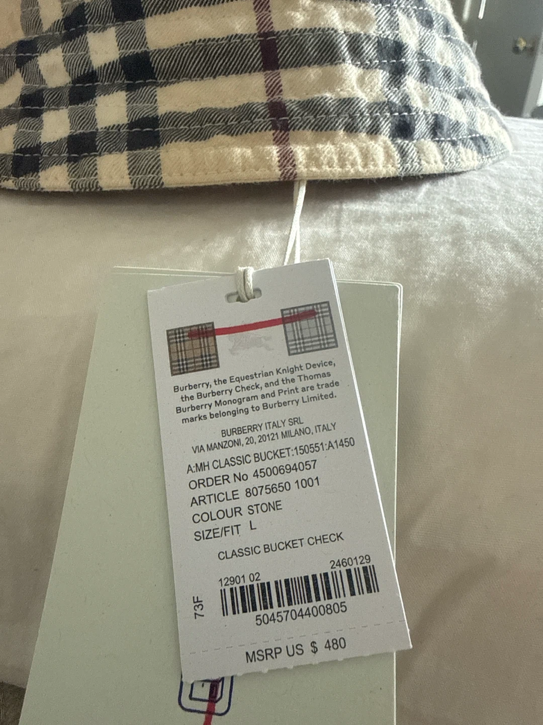 Burberry Classic Bucket Hat - Size L - photo 2