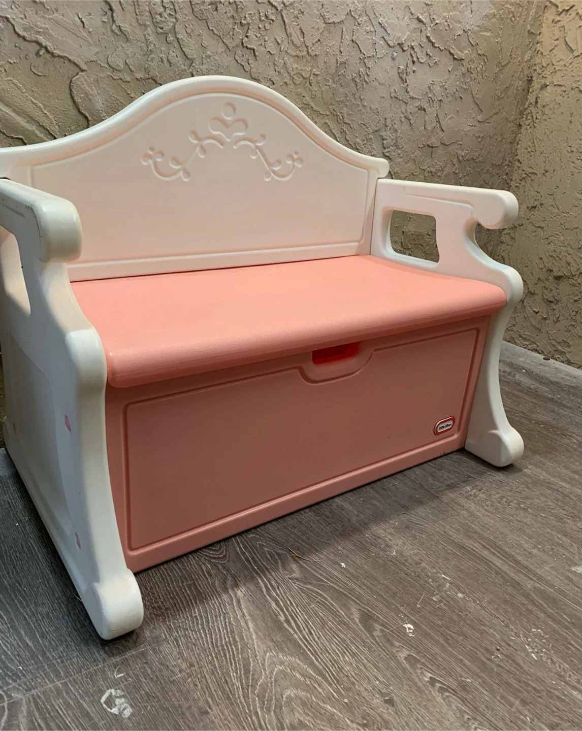 Little Tikes Pink and White Toy Storage Bench - photo 2
