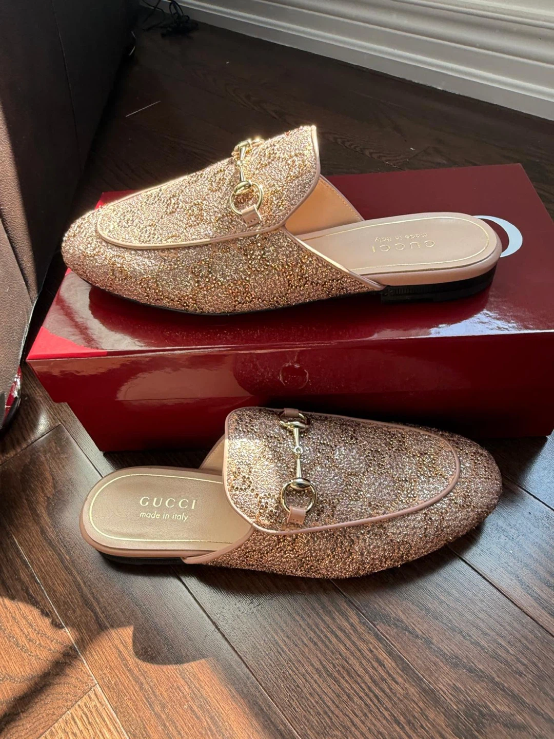 Gucci Glitter Horsebit Mules (authentic) - photo 2