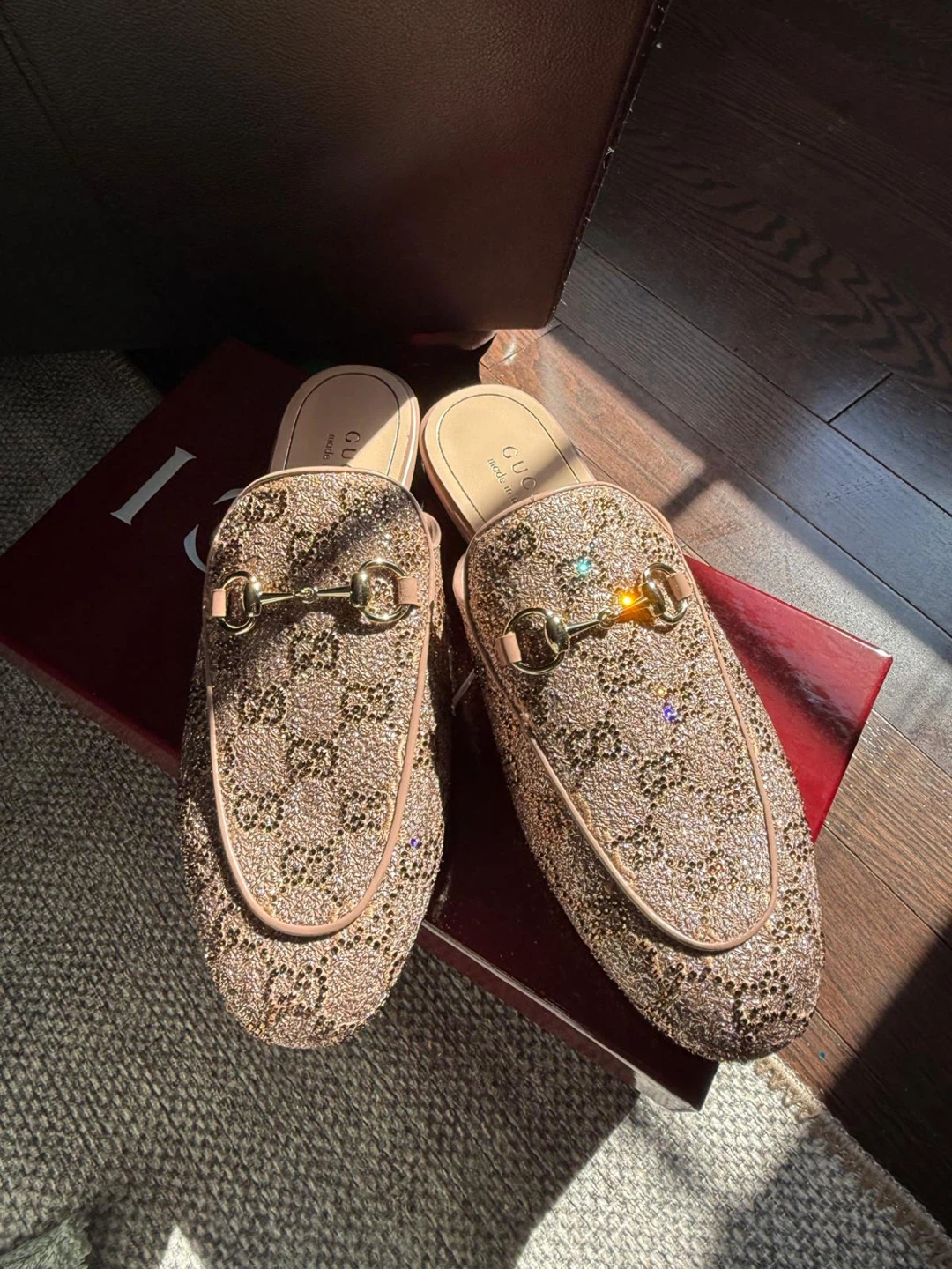 Gucci Glitter Horsebit Mules (authentic) - photo 4