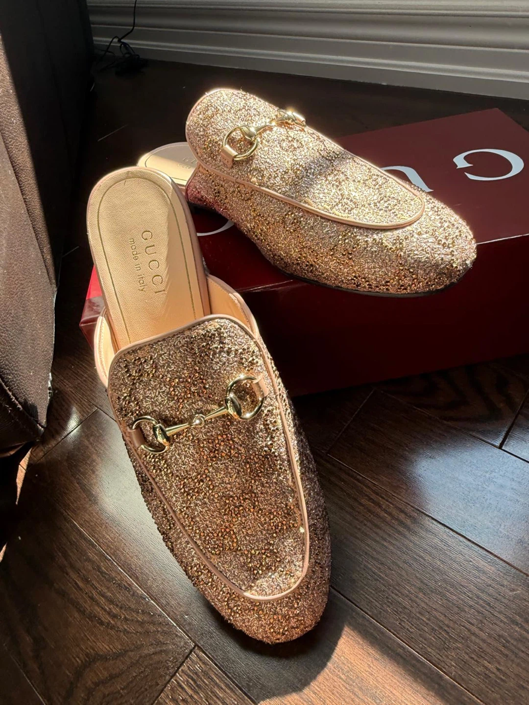 Gucci Glitter Horsebit Mules (authentic) - photo 5