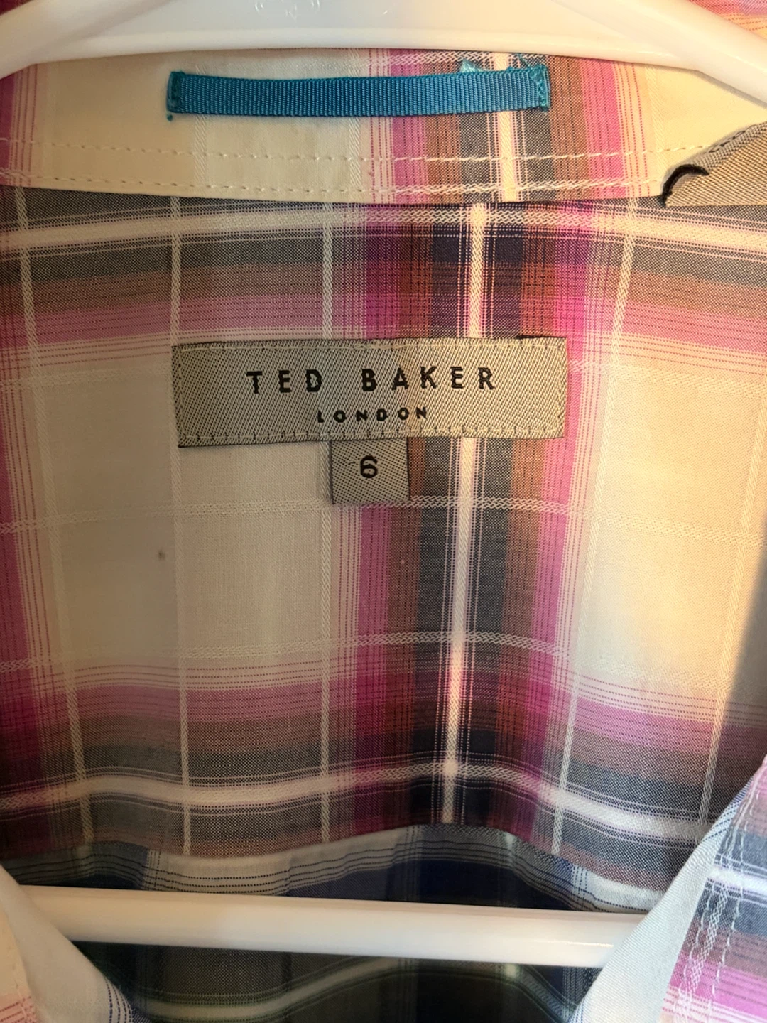 Ted Baker London Plaid Short Sleeve Button-Up Shirt Size 6 - photo 3