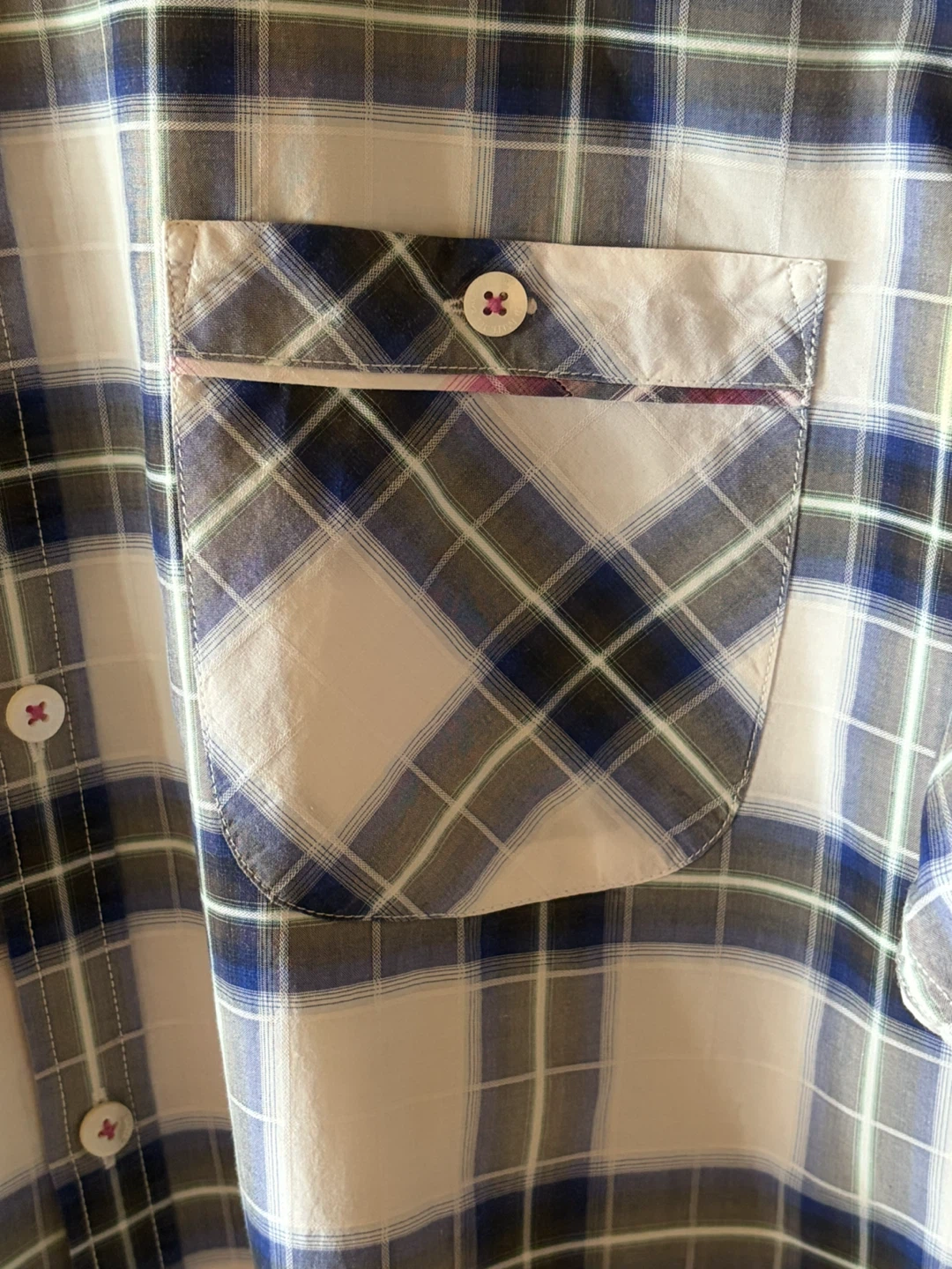 Ted Baker London Plaid Short Sleeve Button-Up Shirt Size 6 - photo 4