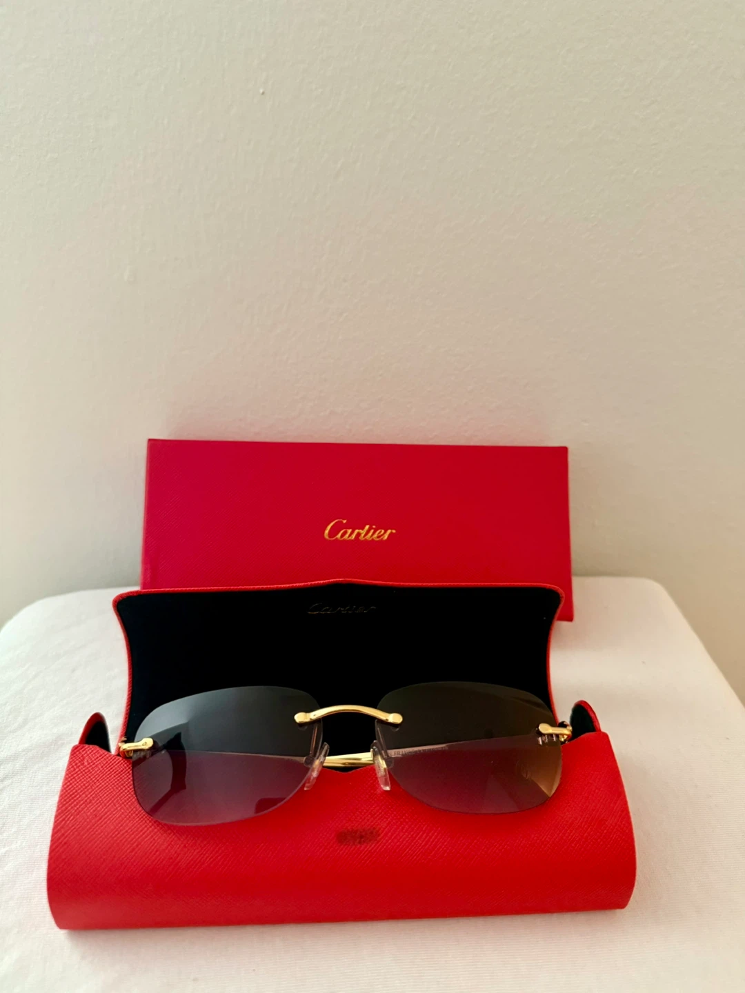 Cartier Rimless Sunglasses with Case and Box - photo 3
