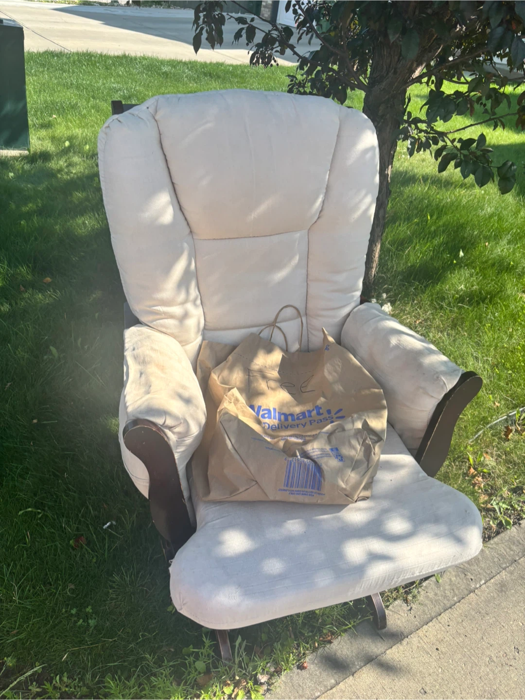 Comfortable Cream Recliner Chair