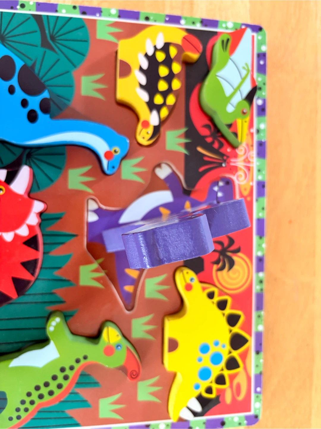 Melissa & Doug Dinosaur Wooden Peg Puzzle