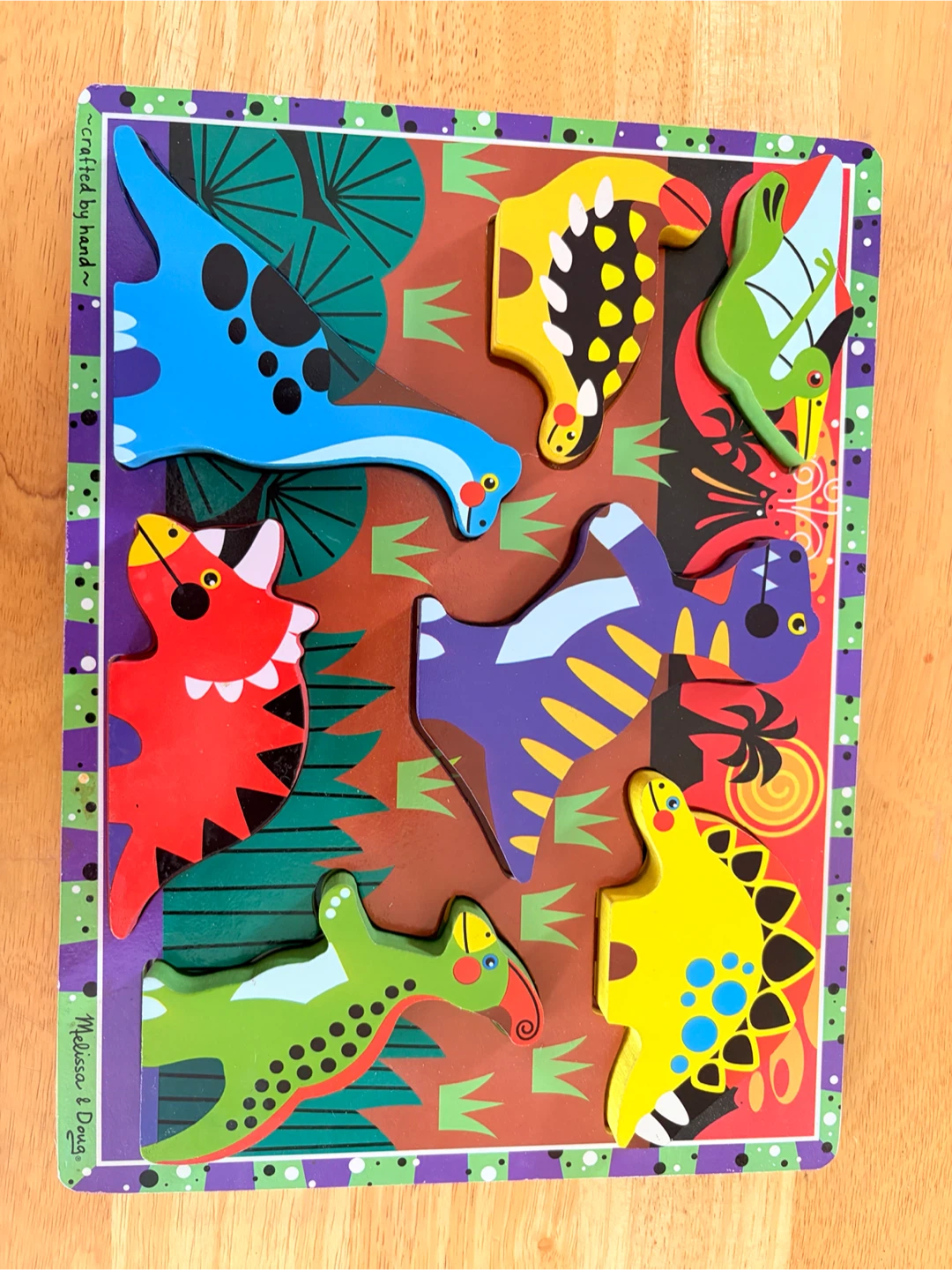 Melissa & Doug Dinosaur Wooden Peg Puzzle - photo 2