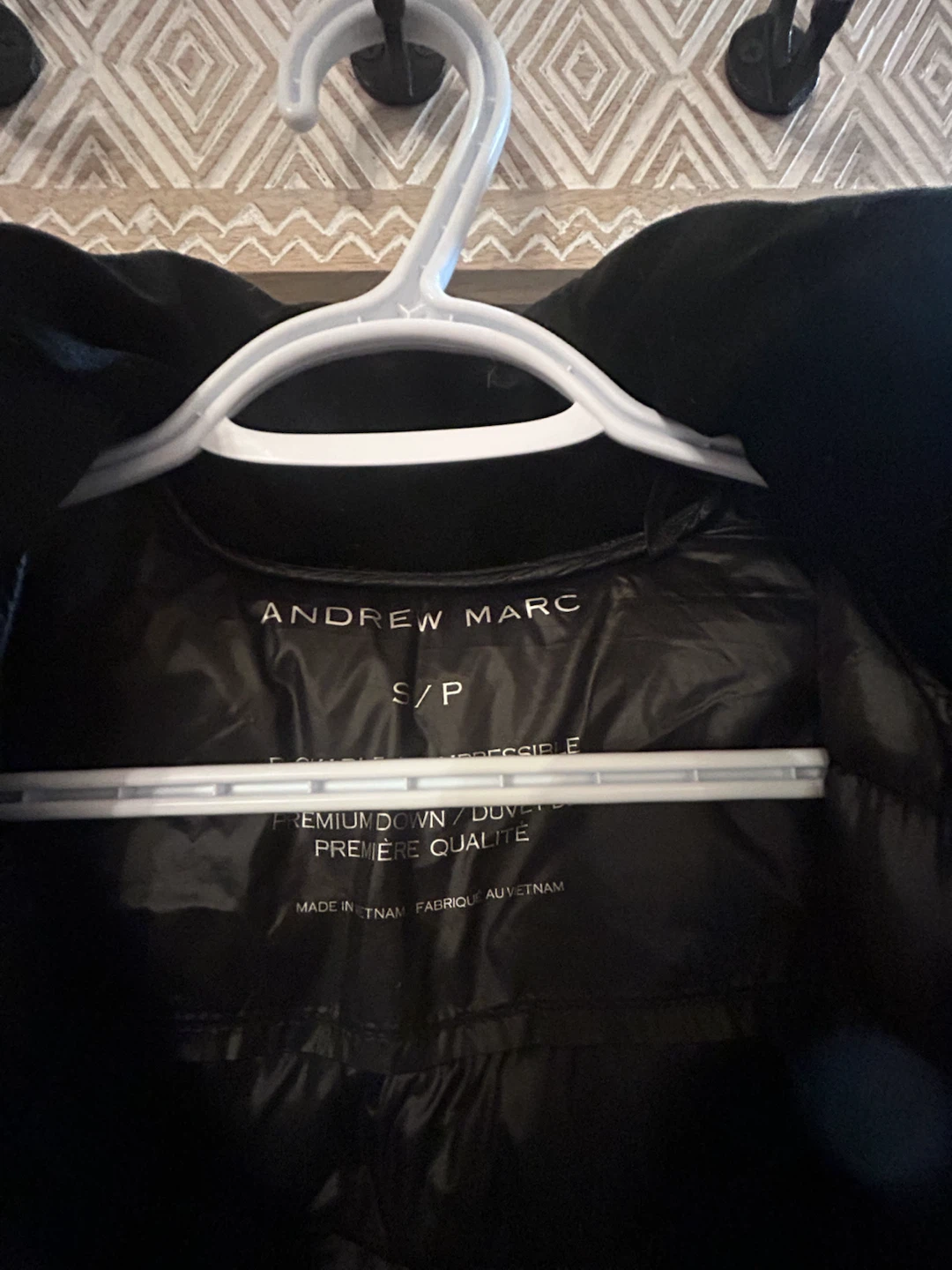 Black Down Puffer Coat - Size S/P - photo 3