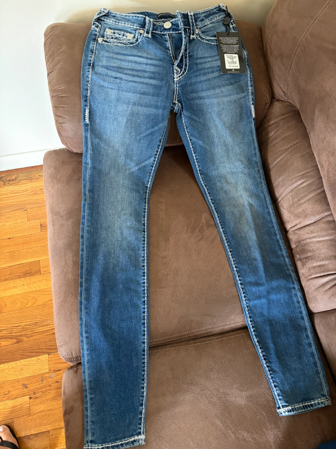 True Religion Jennie Curvy Mid Rise Skinny Jeans