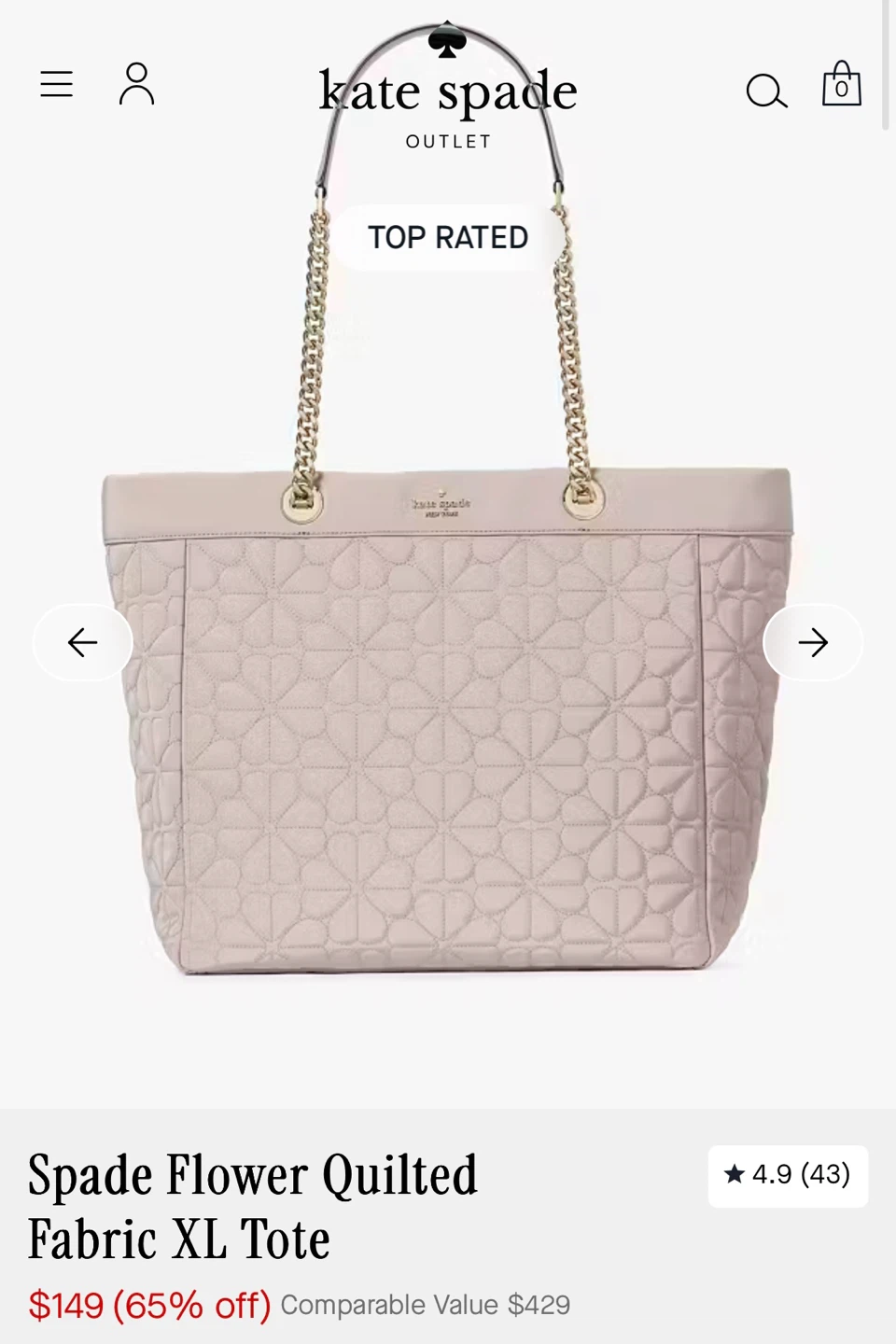 Kate Spade Quilted Fabric XL Tote bag - photo 3