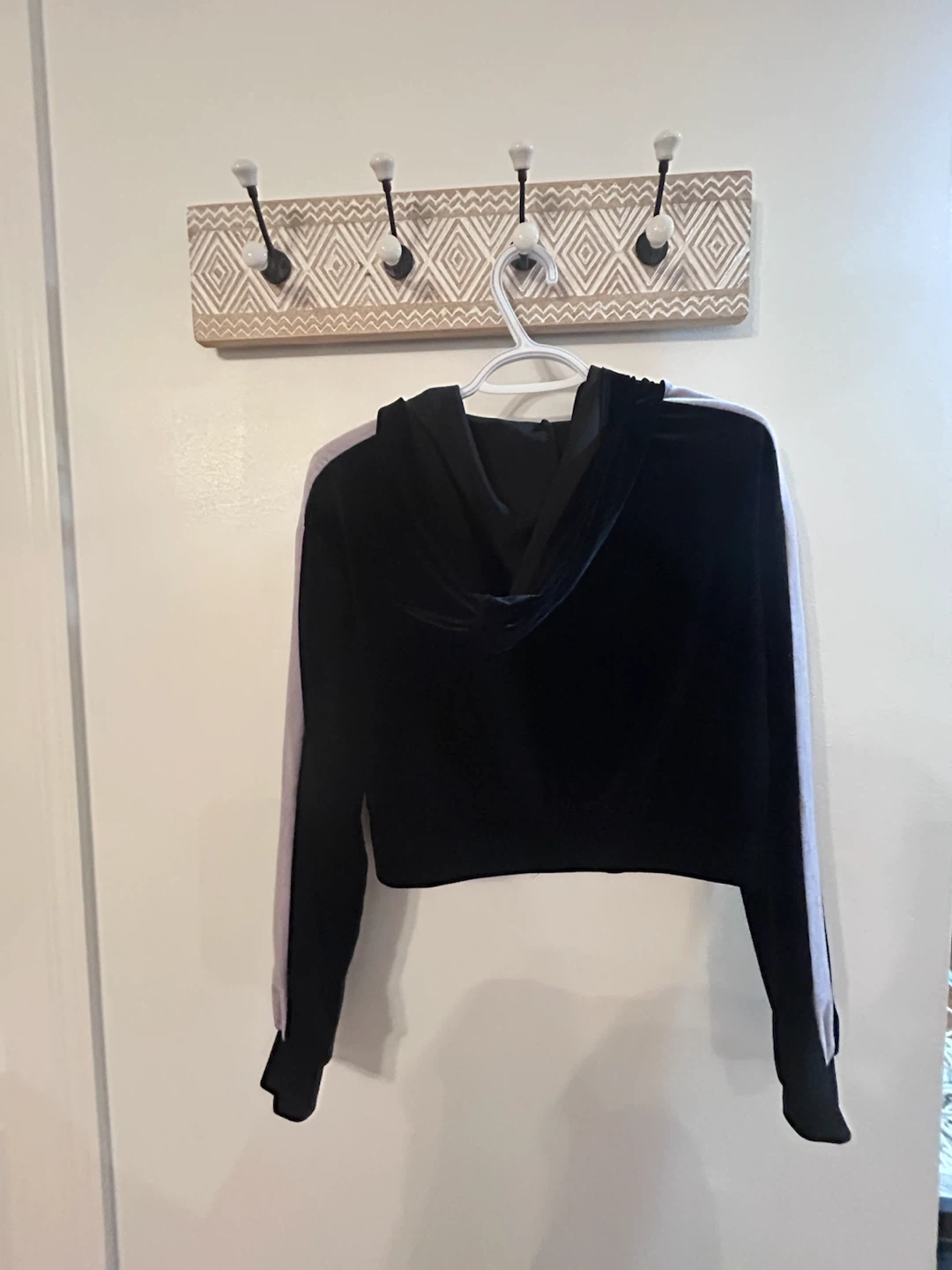 Blended Velour Cropped Hoodie - photo 2