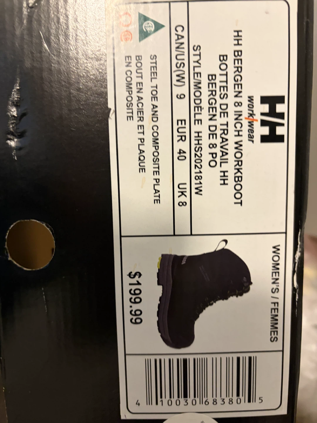 Helly Hansen Bergen 8” Steel Toe Work Boots – Size 9 women - photo 2