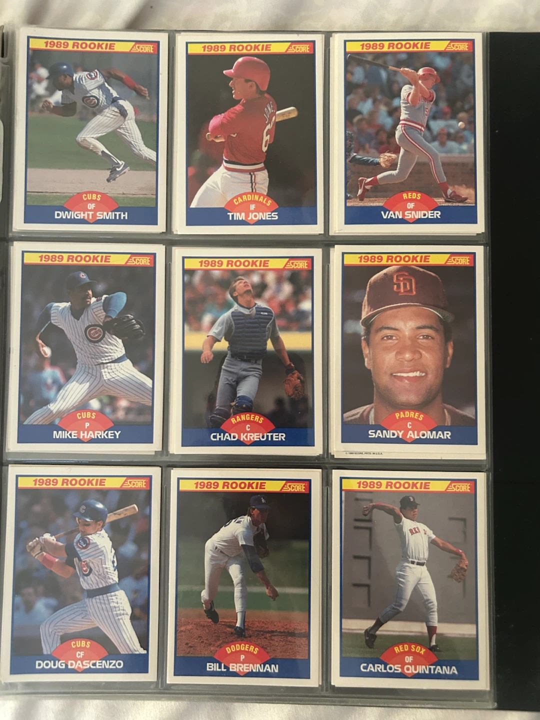 1989 Score Rookie Baseball Cards - Multiple Players