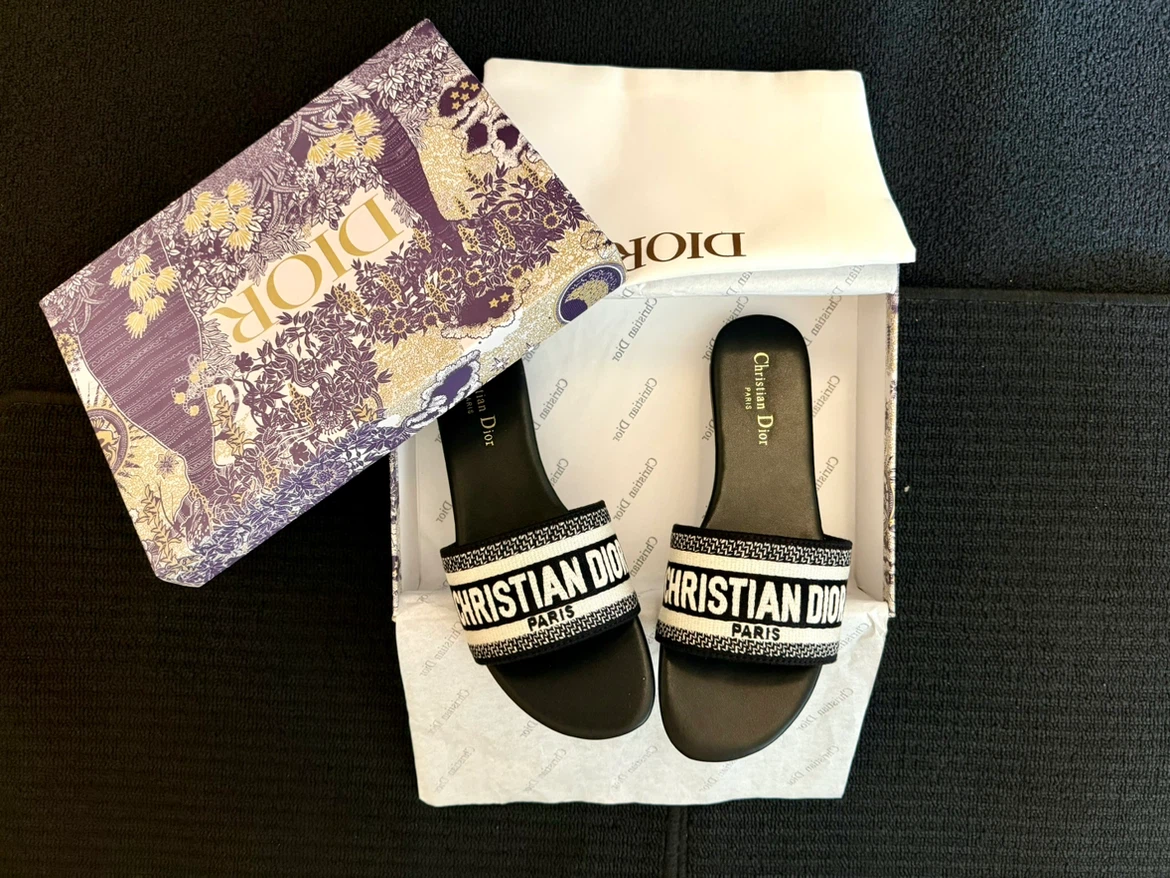 Christian Dior Slides with Box - photo 3