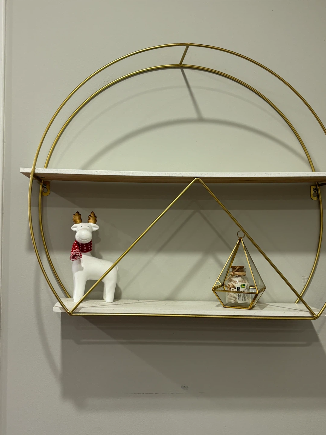 Golden geometric wall shelf - photo 2