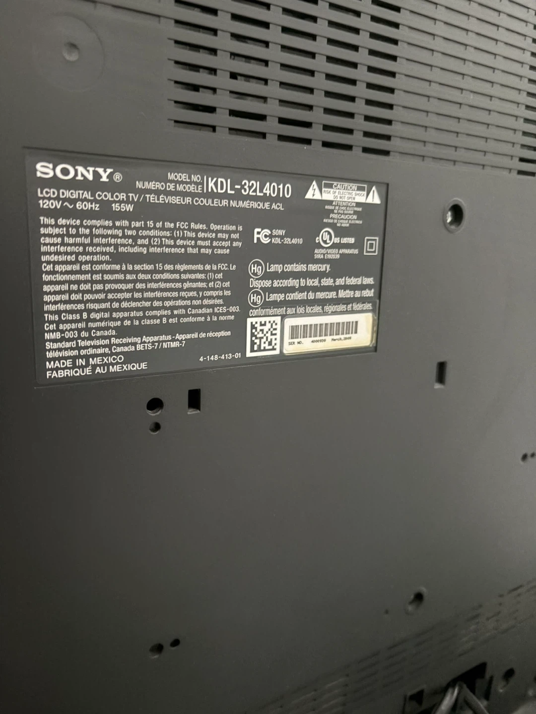 Sony BRAVIA LCD Digital Colour TV/Téléviseur Couleur Numérique - photo 2