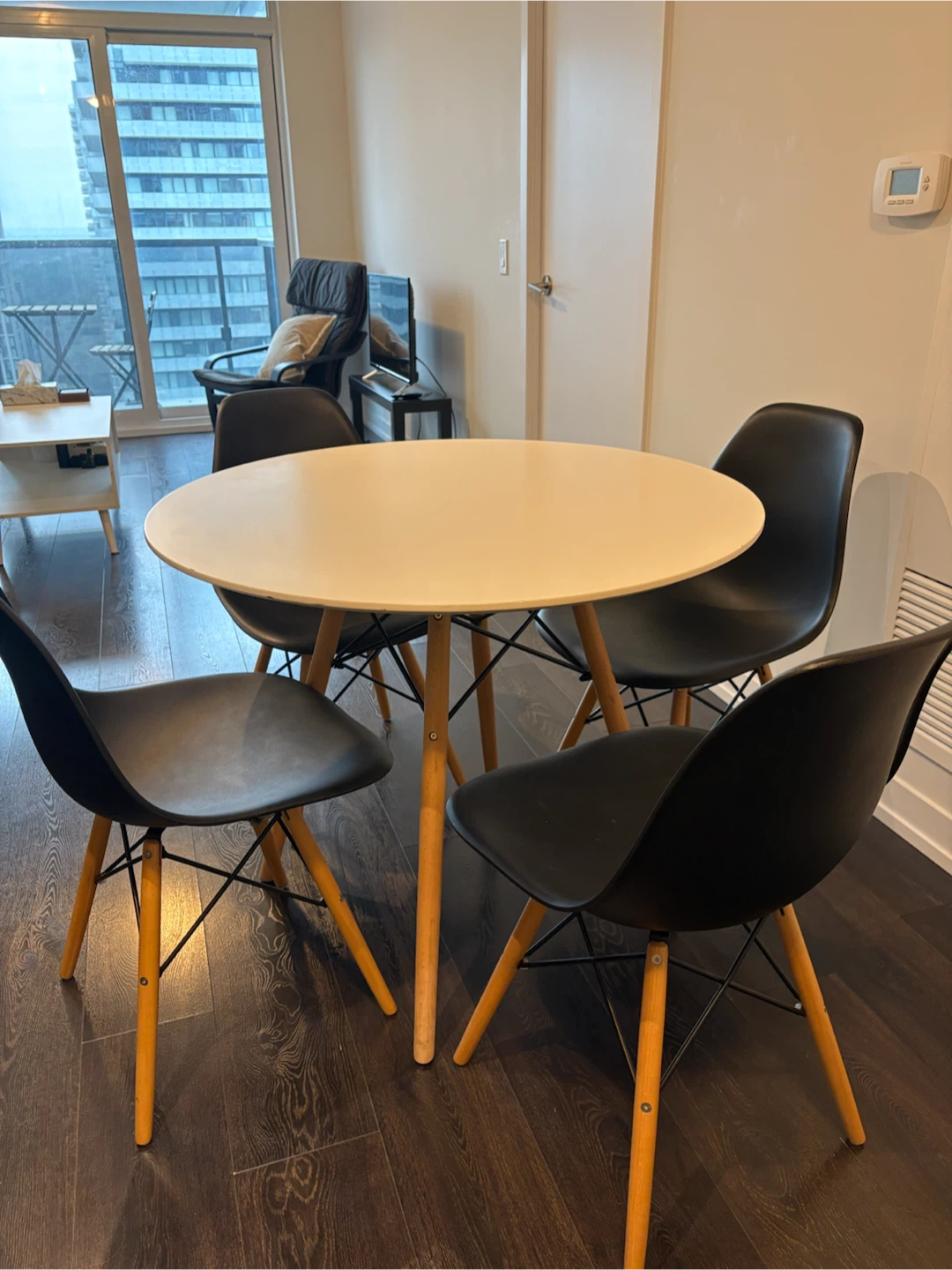 Round Dining Table with 4 Chairs - photo 2