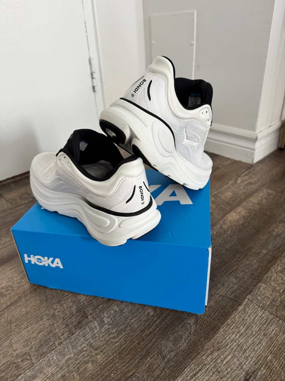 Hoka Bondi 9 Men's Running Shoes White/Black Size 9D - photo 3