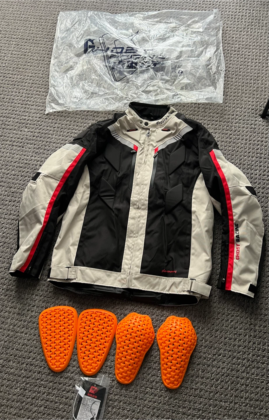 Ghost Racing Motorcycle Jacket and Pants with CE Protection