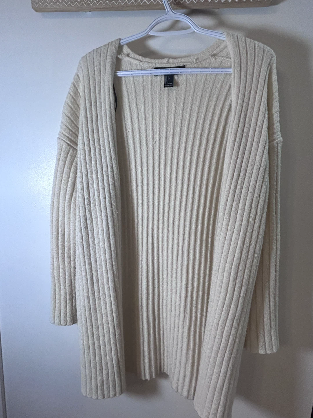 Cream Ribbed Cardigan - photo 2