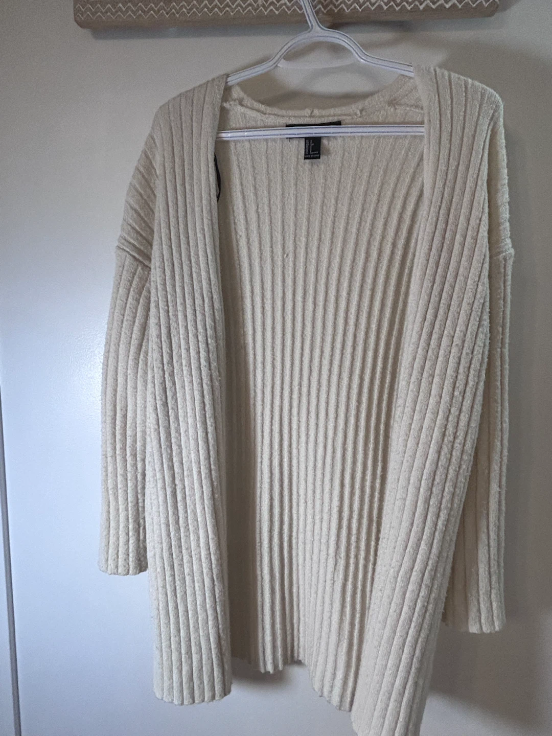 Cream Ribbed Cardigan - photo 3