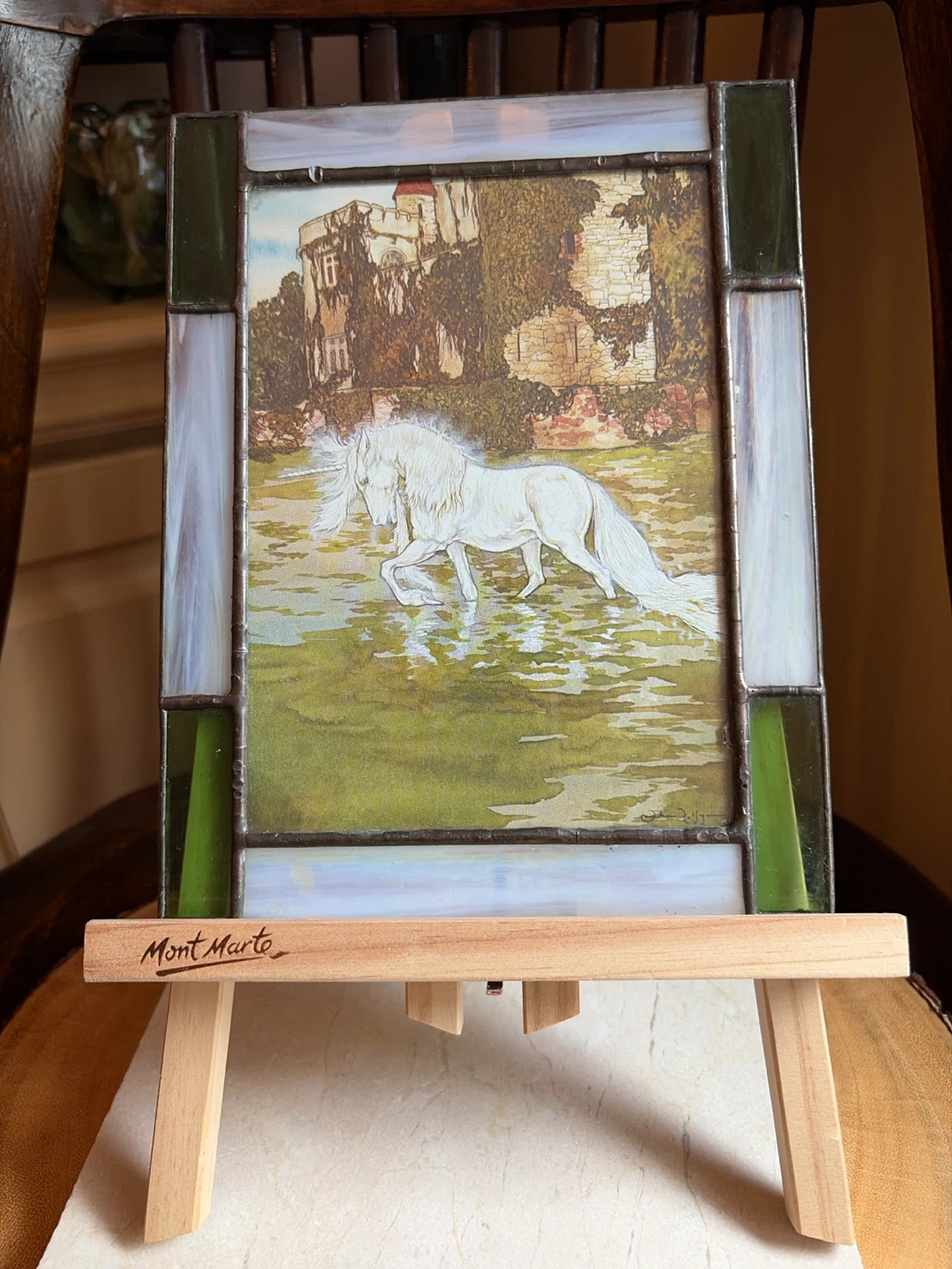 Michael Hague Stained Glass Art Print with Unicorn