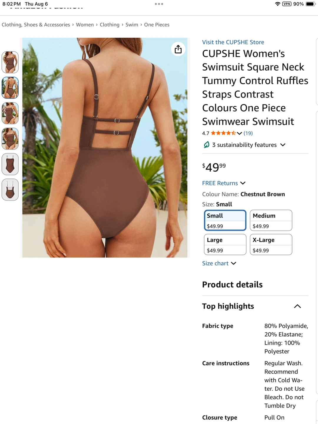 New Cupshe L vibrant Red Swimsuit - photo 3