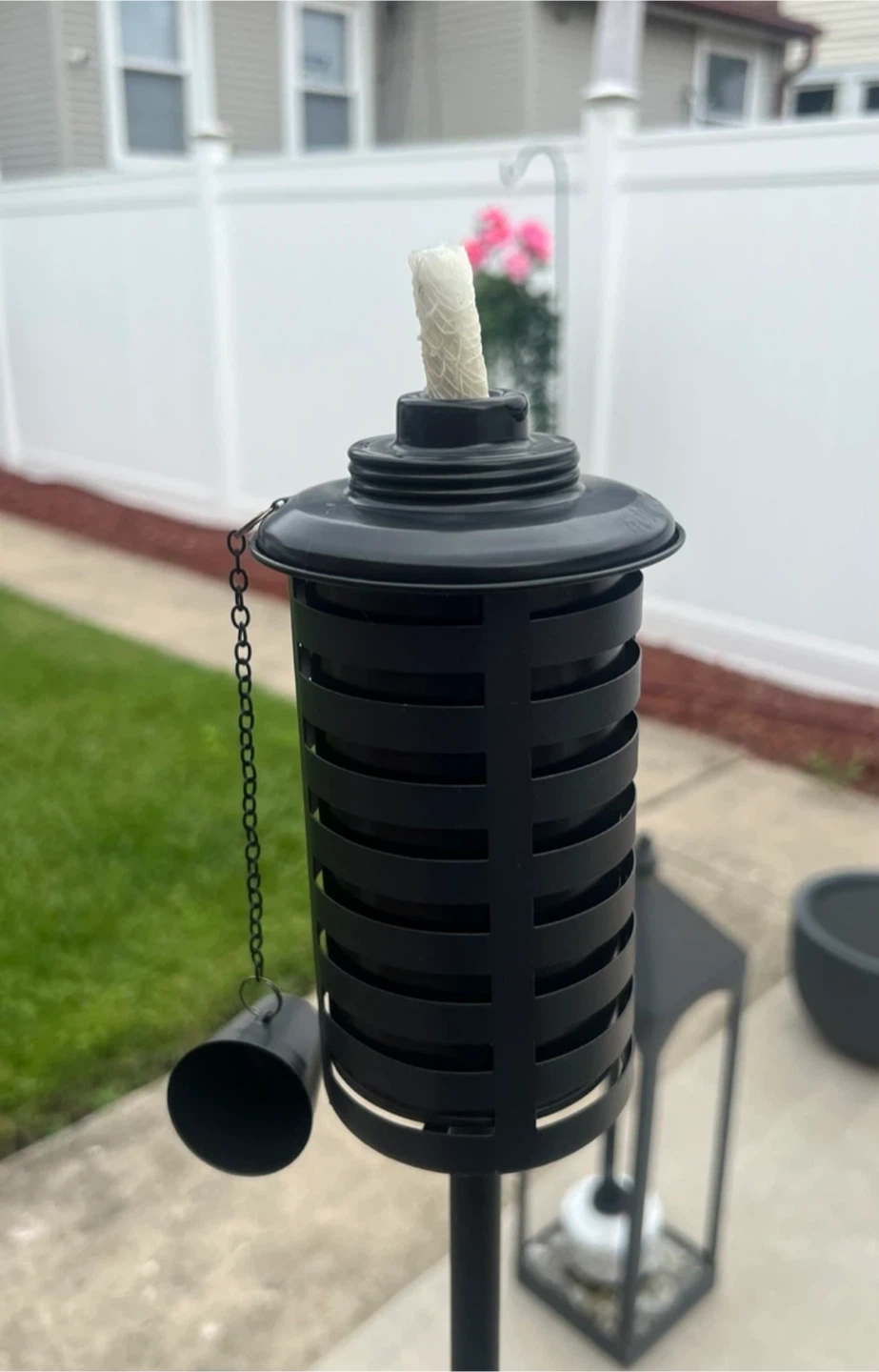 Black Metal Torch with Tripod Stand - photo 3