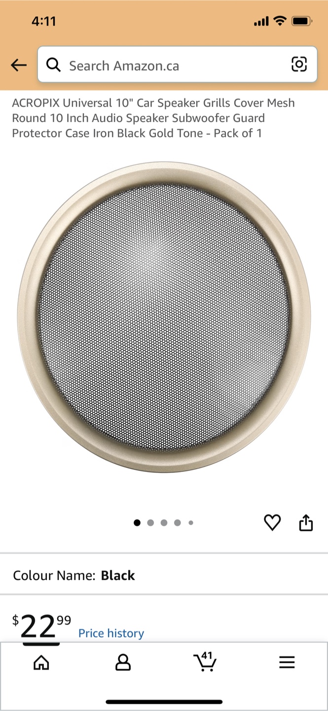 10 Inch Audio Speaker Cover Grills (Pack of 1)