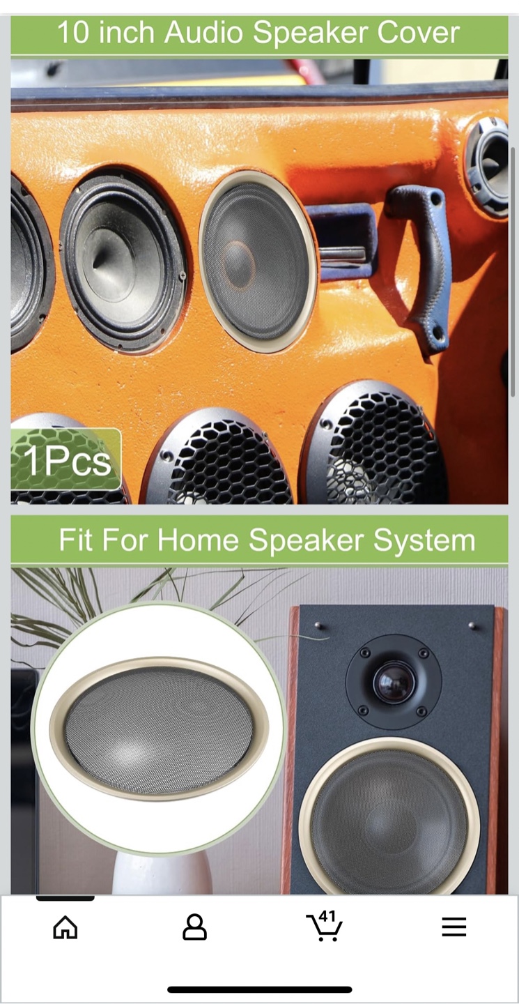 10 Inch Audio Speaker Cover Grills (Pack of 1) - photo 2