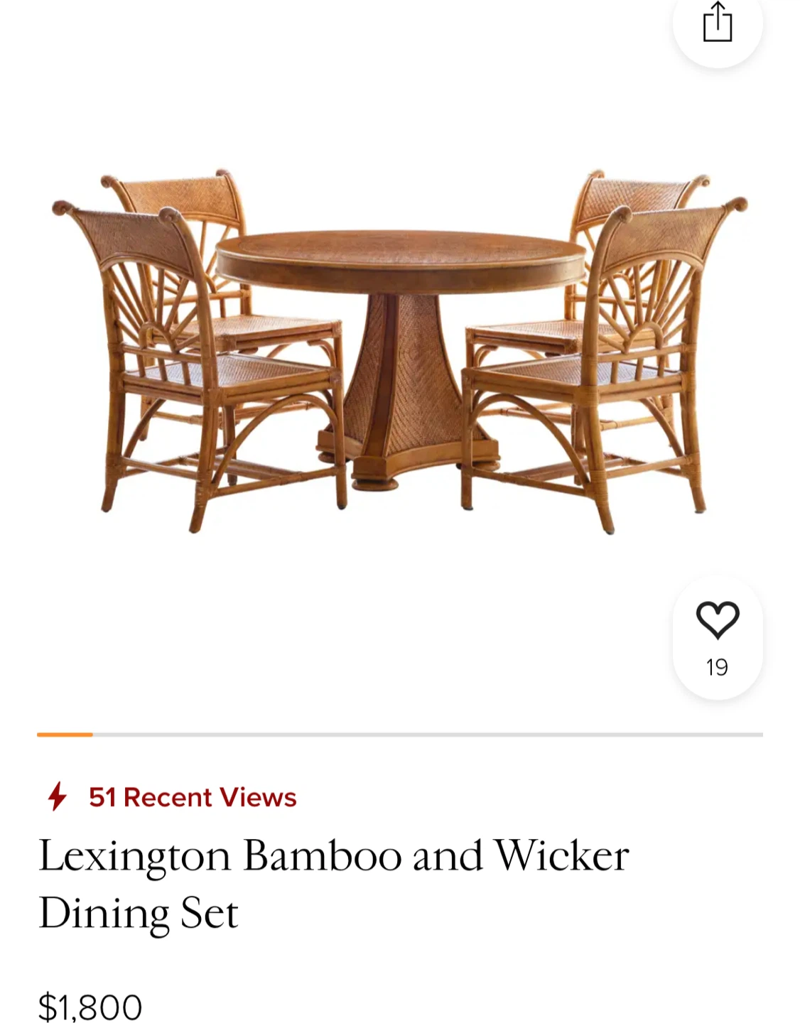 Custom Refinished Table + Vintage Lexington Sunburst Chair - photo 4