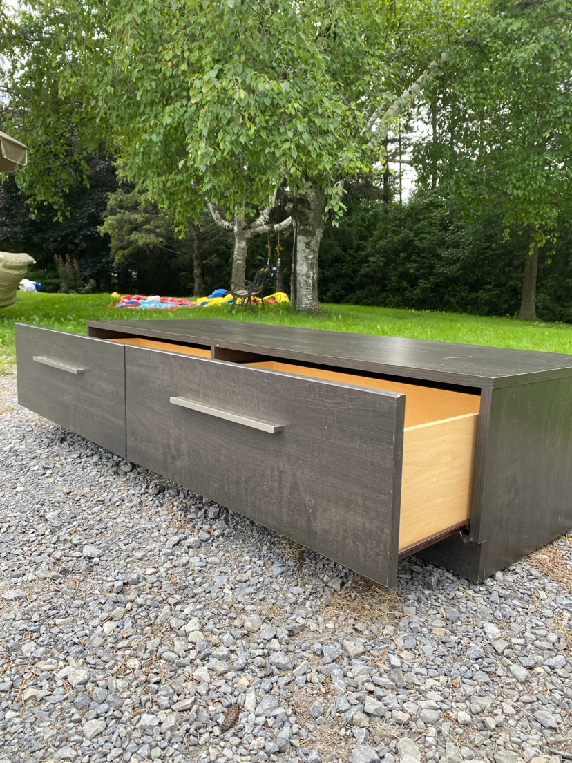 Modern Low-Profile Grey TV Stand (CAN DELIVER) - photo 2