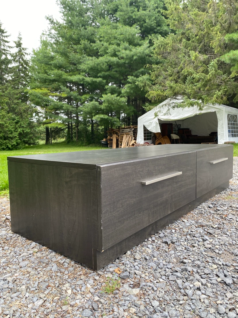 Modern Low-Profile Grey TV Stand (CAN DELIVER) - photo 3