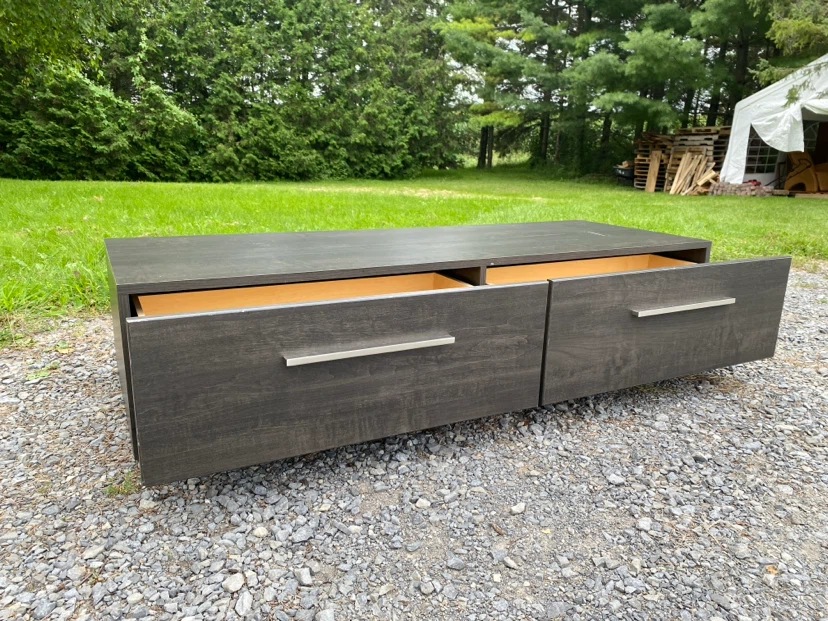 Modern Low-Profile Grey TV Stand (CAN DELIVER) - photo 4