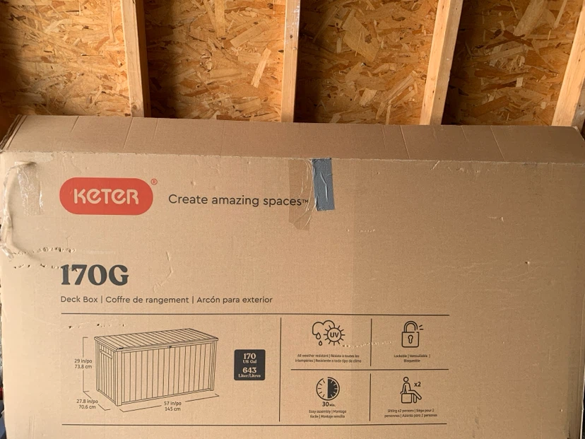 Keter 170G Deck Box Brand New - photo 3
