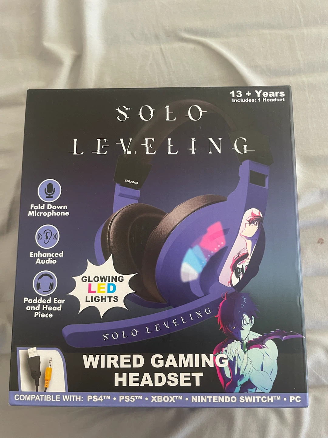 Solo Leveling Wired Gaming Headset with Mic