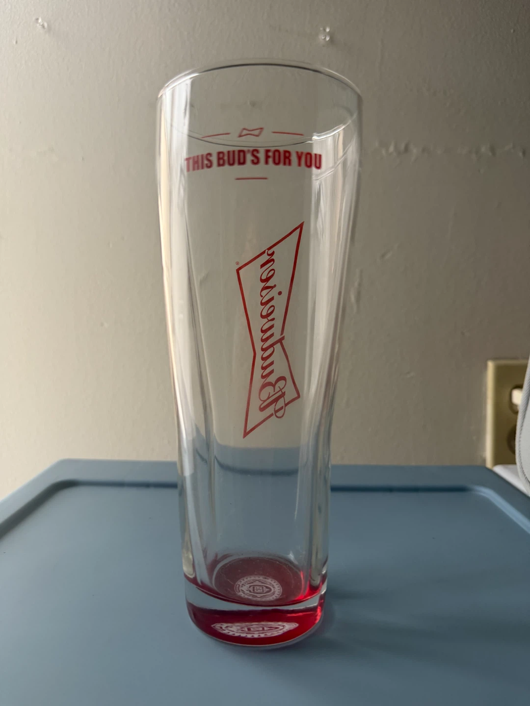 Rare Vintage Tall Angled Budweiser Beer Glass Pint