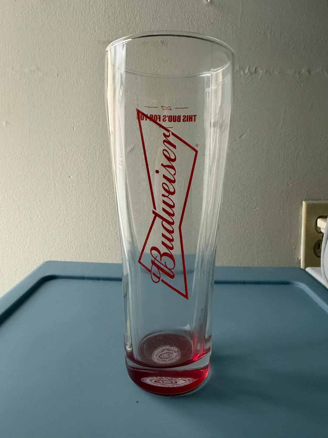 Rare Vintage Tall Angled Budweiser Beer Glass Pint - photo 2