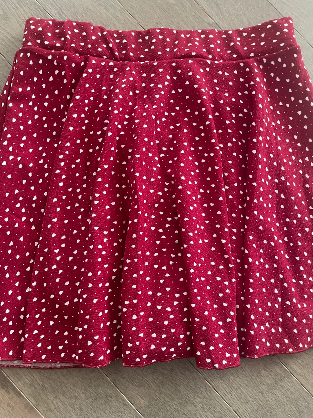 Women's Red Heart Print Skort