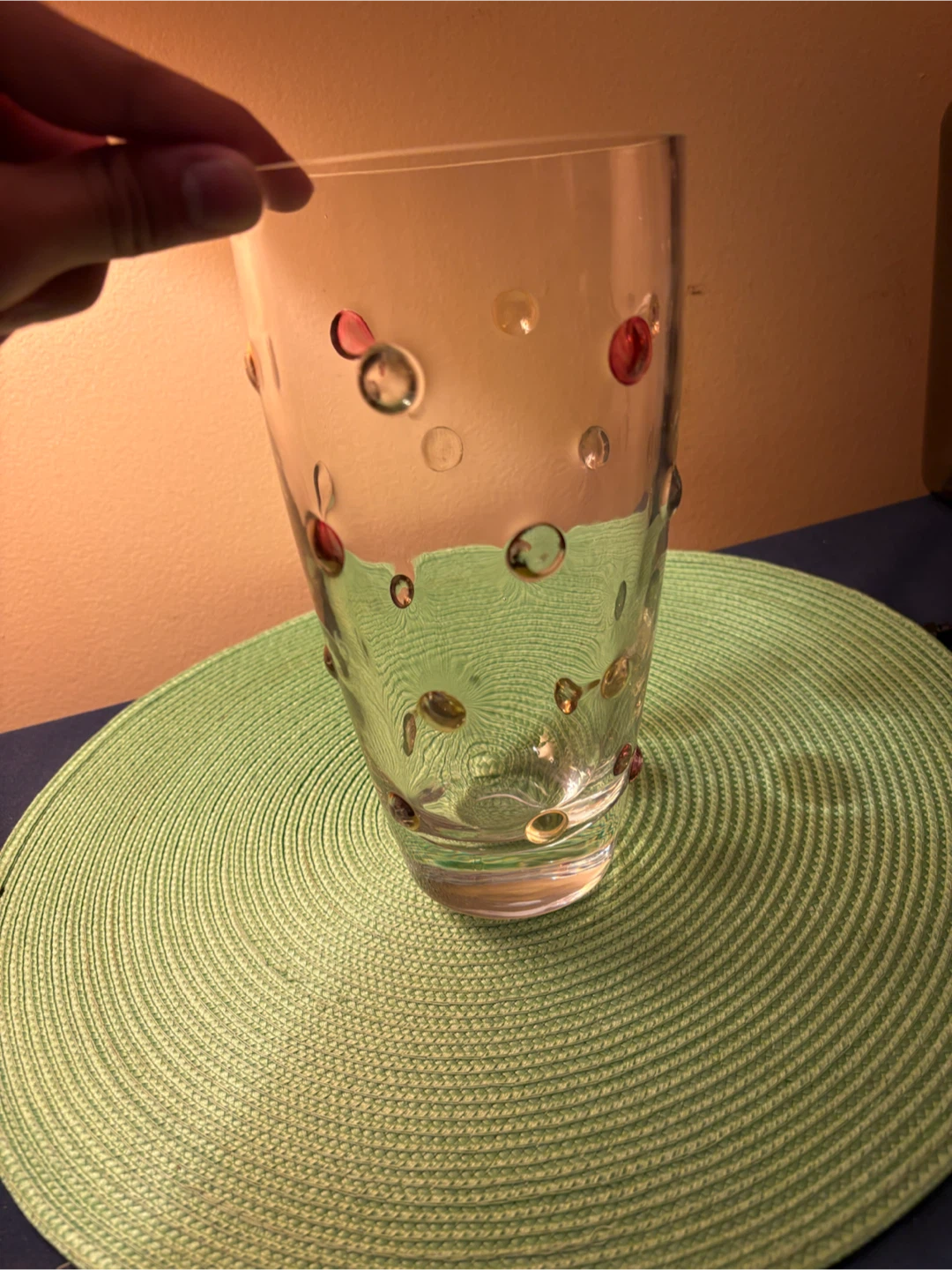 Decorative Glass Tumbler with Bubbles - photo 3