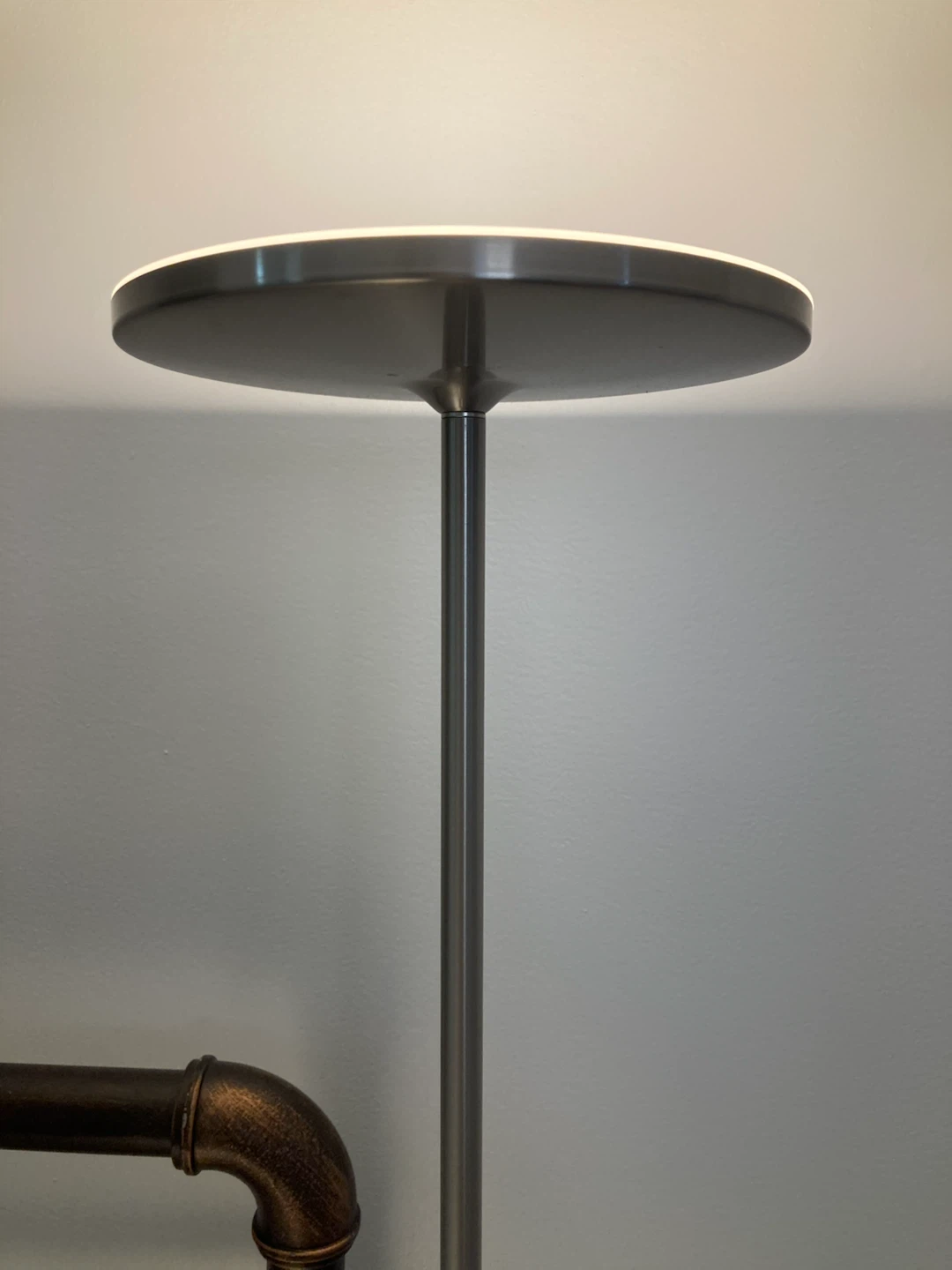 Industrial Pipe Floor Lamp with Adjustable Reading Light - photo 2