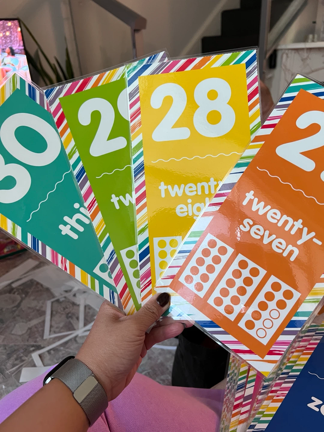 Laminated Number bulletin board display - photo 2