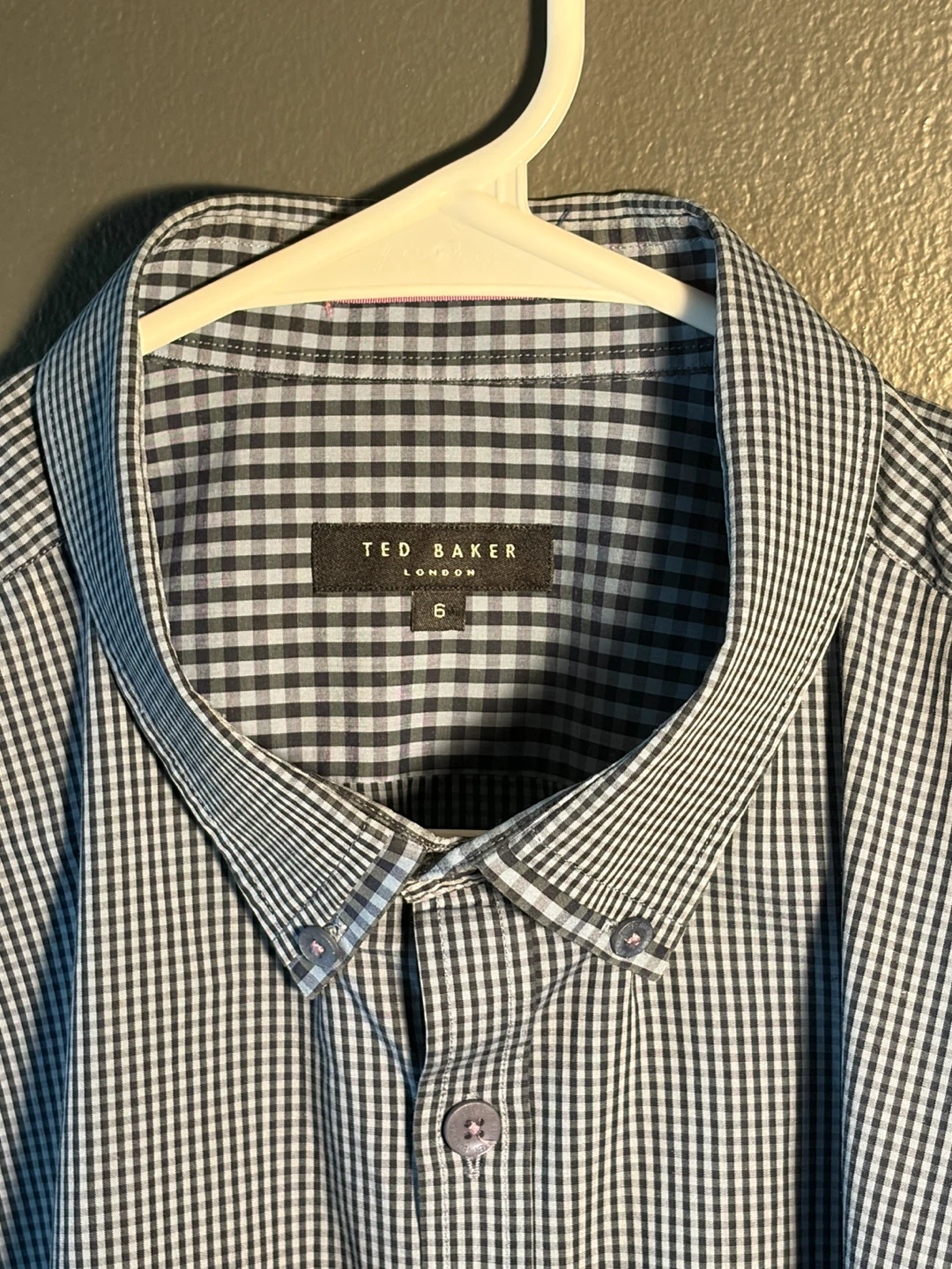 Ted Baker London Men's Gingham Dress Shirt Size 6 - photo 3